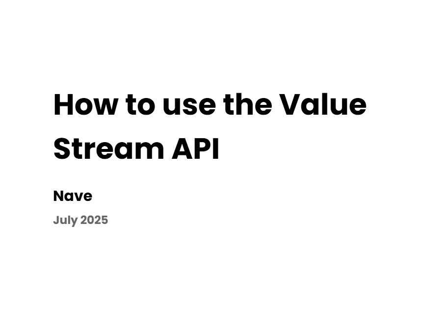 value stream api